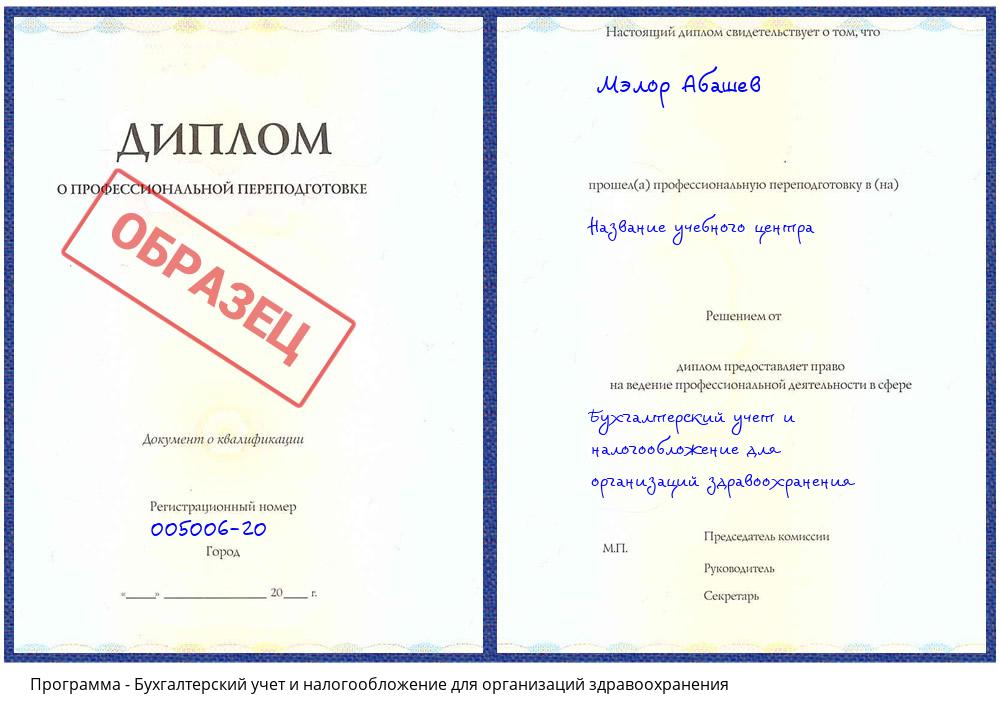 Бухгалтерский учет и налогообложение для организаций здравоохранения Троицк